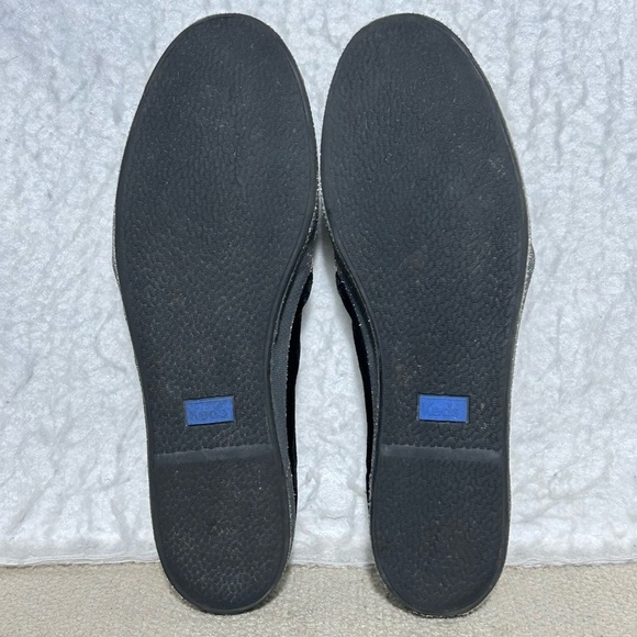 Keds Womens Black Velvet Crystal SlipOn Casual Fashion Sneakers Shoes SZ 7.5 - Picture 8 of 11